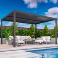 thumbnail image 2 of 12' x 16' Aluminum Pergola with Adjustable Louvered Roof, 2 of 9