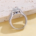 thumbnail image 4 of Flydeer Engagement Rings for Women Princess Cut Wedding Promise Ring Silver Plated Anniversary Jewelry Gift for Her Size 5, 4 of 8