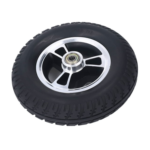 Roue de Fauteuil Roulant, Roue en PU Grande Capacité de Charge Roue de Marche Antidéflagrante Antidérapante 7 Po pour Chariot