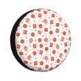 thumbnail image 1 of Fotbe Pastry Funda de Llanta de Repuesto con Estampado, Engrosada, Ajuste Universal para Jeep, Remolque, RV, SUV, Camión-14 inch, 1 of 6