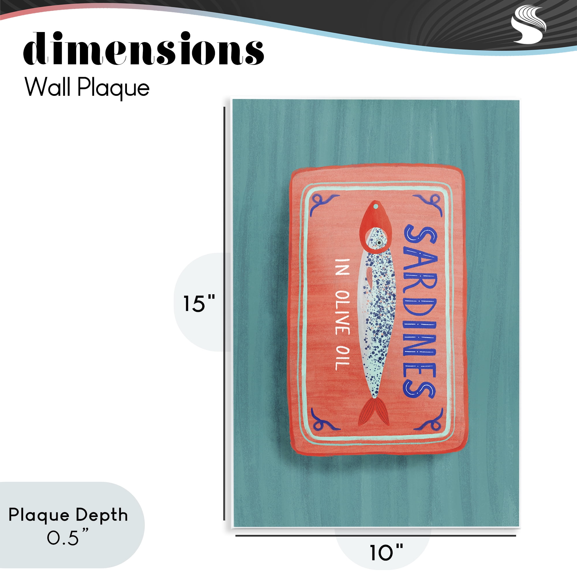 Stupell Industries Sardines Olive Oil Seafood Wall Plaque Art, design by Metka Hiti