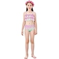 thumbnail image 4 of 3Pcs Mermaid Tails compatible Swimming compatible Girls Swimsuit Princess Bikini Costume Bathing Suits Set compatible Kids Gift_Gift Of G, 4 of 5