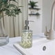 thumbnail image 2 of Diamond Embossed Glass Soap Dispenser with 304 Rustproof Stainless Steel Pump, Bathroom Soap Dispenser, 2 of 5
