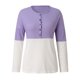 thumbnail image 4 of Camiseta informal de manga larga con escote en V para mujer Pompotops gfhjh5626, 4 of 7