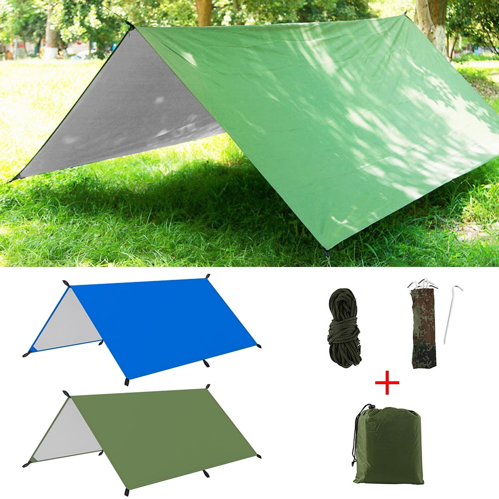Ultralight Tent Tarp Waterproof AntiUV 3M*3M Green Hammock Tarp Sun Rain Shelter 