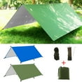 thumbnail image 2 of Muyoka Hamaca Lluvia Mosca Carpa Lona, 300 cm x 300 cm Refugio multifuncional ligero para acampar con clavos de piso Cuerda para sombrilla de nieve para acampar al aire libre Trav Muyoka Hogar, 2 of 7