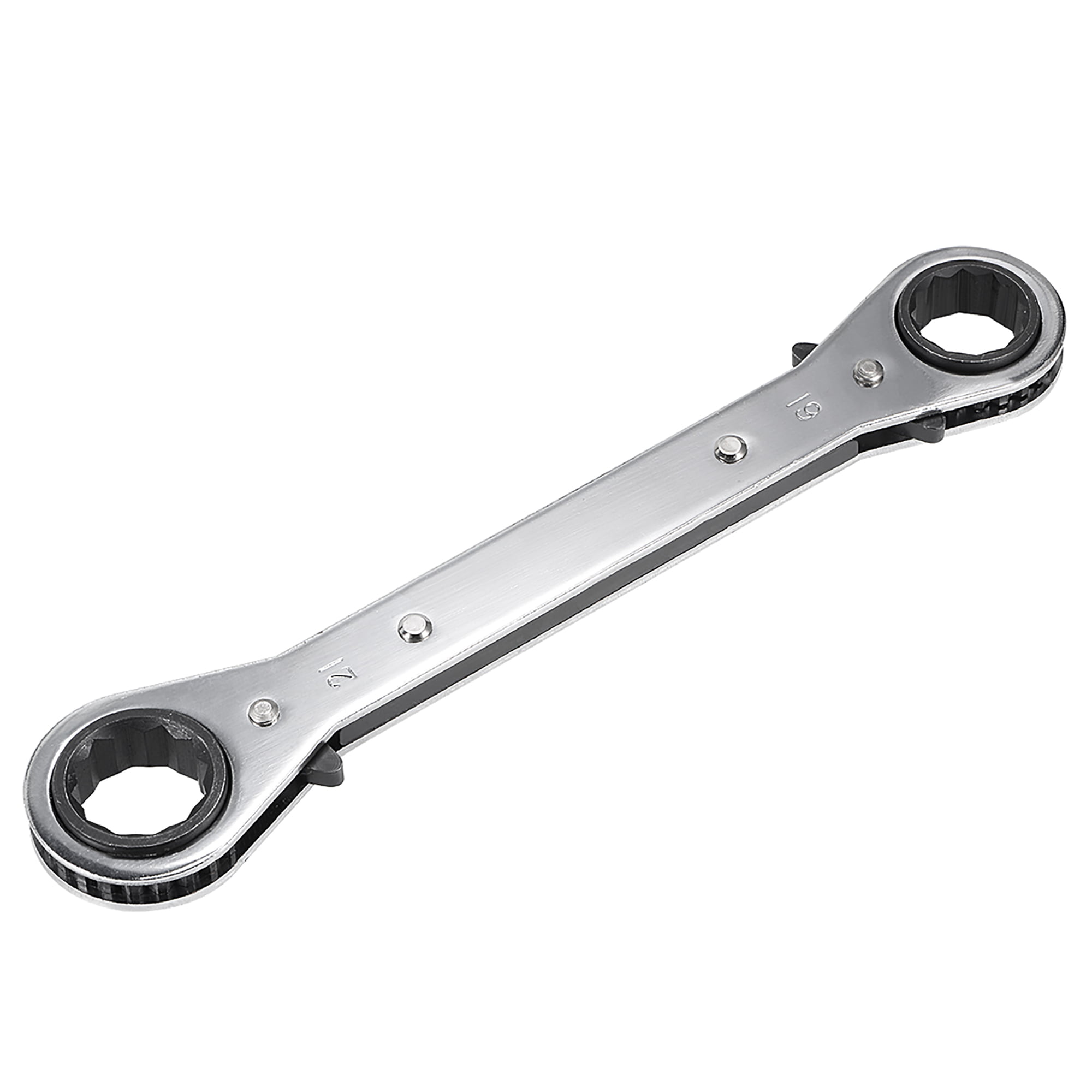 1/4-inch x 5/16-inch Double Box End uxcell Reversible Ratcheting Wrench Cr-V 