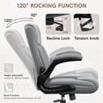 thumbnail image 6 of COOLHUT Leather Office Chair, Big and Tall Office Chair 400LBS Wide Seat Ergonomic Computer Desk Chair High Back Executive Leather Chair Adjustable Task Chair Lumbar Back with 8-Year Warranty, Gray, 6 of 10