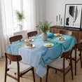 thumbnail image 6 of Teal Blue Marble Table Cloth Waterproof Tablecloths, Modern Abstract Art Marble Crack Tablecloth Dining Table Cover for Kitchen Party Tabletop Outdoor, Rectangle Tablecloth 60x84 Inch, 6 of 9