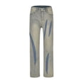 thumbnail image 3 of TAIAOJING Men's Classic Loose Fit Straight Leg Stretch Denim Jeans Leg Relaxed Fit For Comfort Denim Jeans for Men, 3 of 8