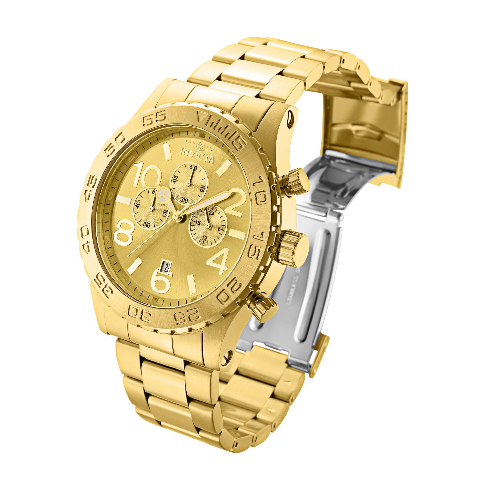 Invicta Men's 1270 Specialty Quartz Chronograph Gold Dial Watch