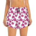 thumbnail image 4 of Lsque Orchids Flowers Printed Women's Running Shorts with Liner Pockets,Elastic Quick Dry Workout Athletic Gym Yoga Shorts,Womens High Waist Shorts-Small, 4 of 9