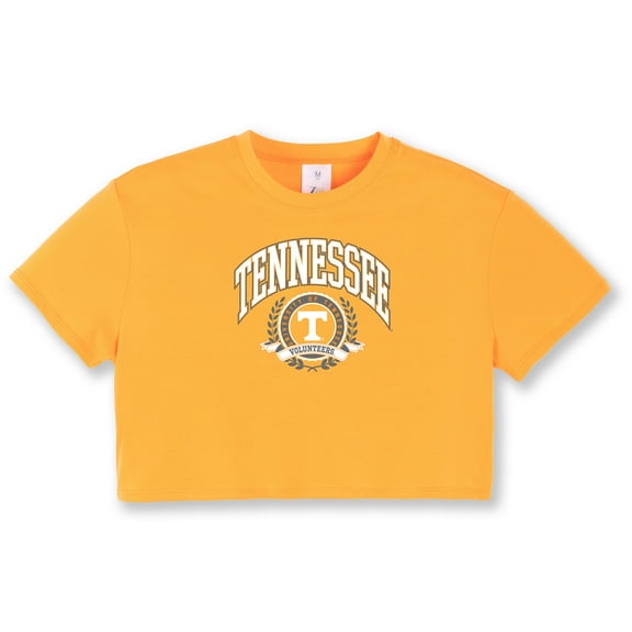 Girls Youth ZooZatz Tennessee Orange Tennessee Volunteers Laurels Tri-Blend Cropped T-shirt