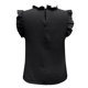 thumbnail image 3 of Camisetas Sin Mangas Para Mujer Primavera y novedad de verano, camiseta sin mangas de de Color sólido con borde europeo y americano para mujer, camiseta informal de gasa a la moda, chaleco (Black, L), 3 of 7