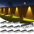 thumbnail image 1 of Luces solares para vallas JOFIOS, paquete de 12 unidades, 50 lúmenes RGB, resistentes al agua, 1 of 6