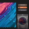thumbnail image 3 of Abstract Rich and Colorful Fabric Shower Curtain | Main Colors: Orange, Purple, Blue, Yellow,Teal | Waterproof Shower Curtains WIith Hooks for Bathroom Decor｜ 72"x84" Inch, 3 of 6