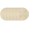 thumbnail image 2 of Round placemats, set of 6 round woven placemats, heat-resistant, braided, non-slip and washable, placemats and coasters, for indoor and outdoor use, 2 of 8