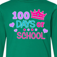 thumbnail image 4 of Inktastic 100 Days of School in Pink and Purple with Crown Long Sleeve Youth T-Shirt, 4 of 5