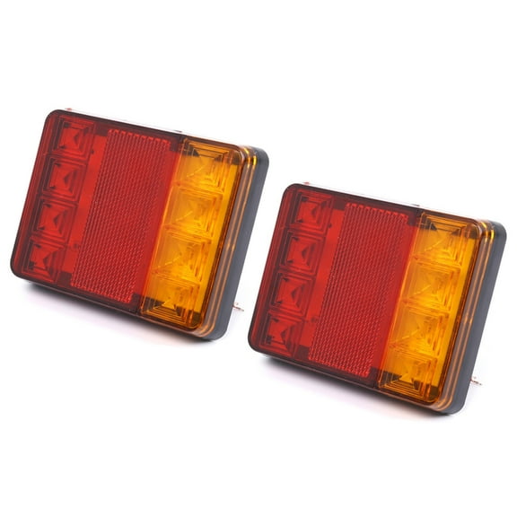 Huhudde Tail Stop Light LED Trailer Tail Light Shockproof Amber Red Taillight Lamps