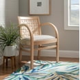 thumbnail image 2 of Linon Rheims Dining Chair with Arms, Natural/Cream, 2 of 8