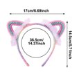 thumbnail image 6 of UJNDER Women's Colorful Sequin Lace Cat Ear Sparkly Festival Headband for Girls Girl Headbands,Pink,One Size, 6 of 8