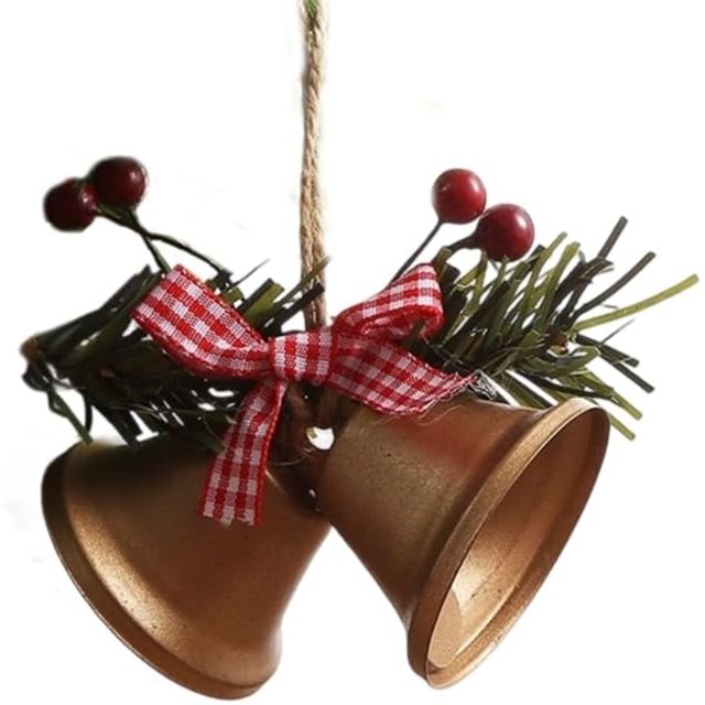 Festival Party Supplies,Christmas Bells Pendant Christmas Tree Ornament Door Hanging Decoration for Door Mantel Indoor and Outdoor Decoration