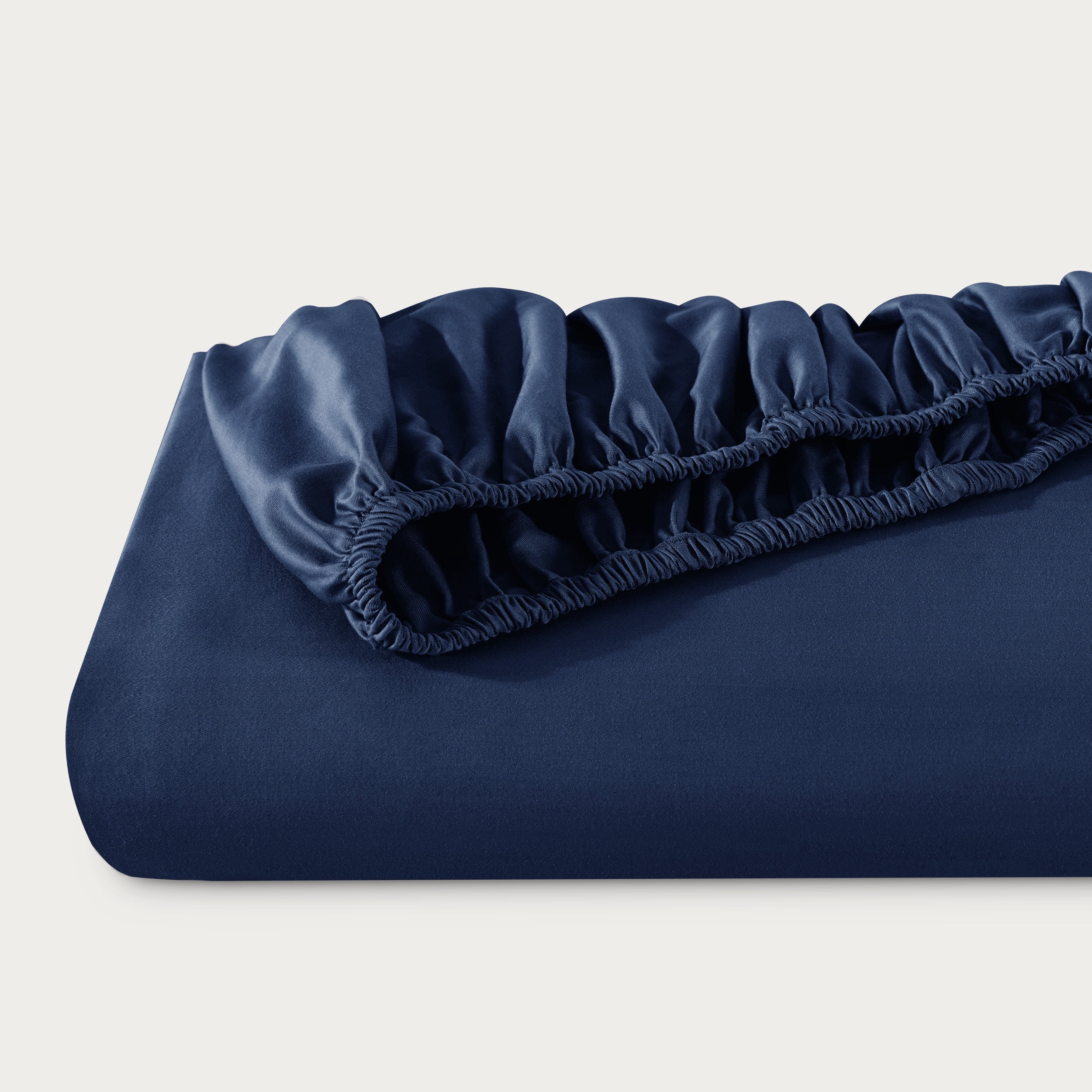 Bare Home Bamboo Fitted Sheet - Made from Rayon Fibers - Deep Pockets - Soft, Cooling & Breathable - Full, Dark Blue