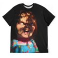 thumbnail image 5 of Chucky T-Shirts for Men Women, Funny Novelty Tee for Adults, Fashion 3D Print Short Sleeve, Unisex Casual Crew Neck Tee, 5 of 8