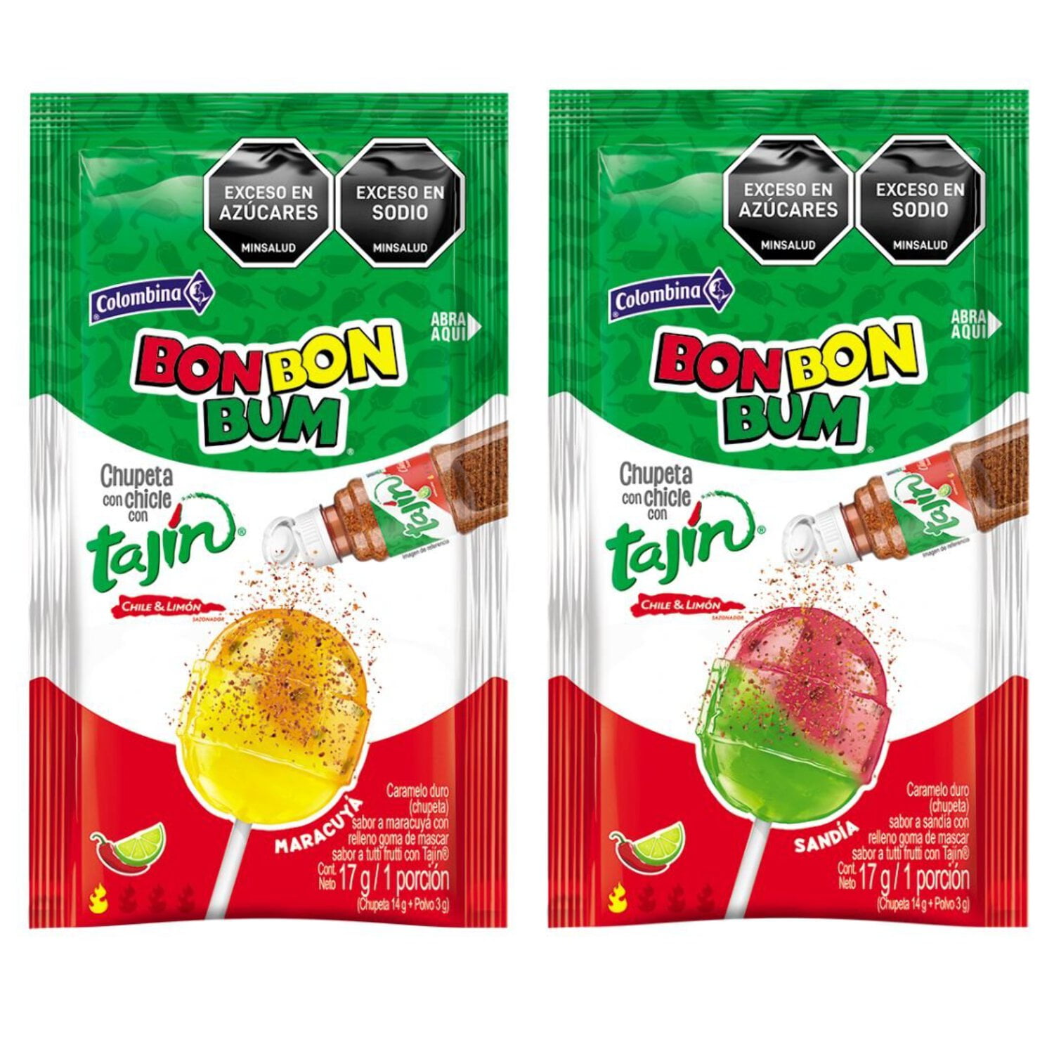 Bon Bon Bum Maracuyá Sandía con Tajín – 20 Pack (340g / 11.99 oz