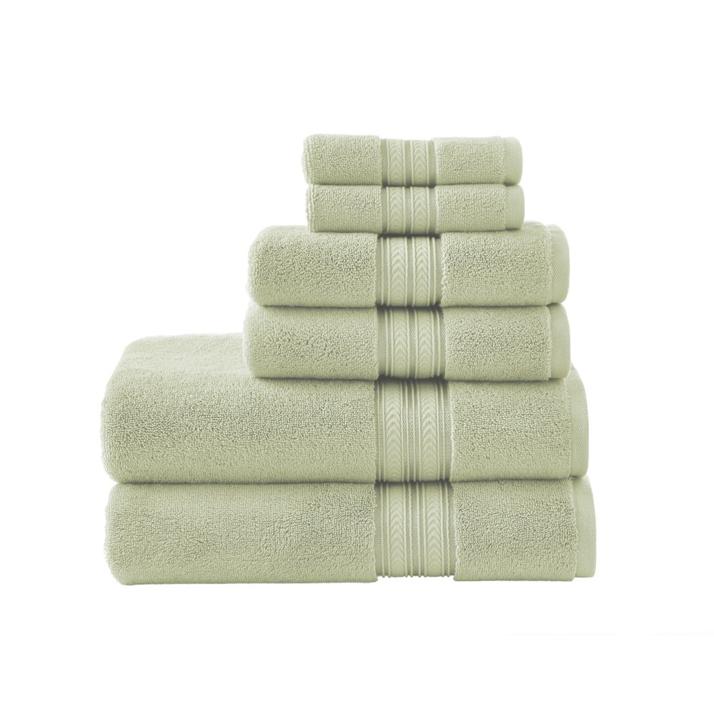 Better Homes and Gardens Thick and Plush 6 Piece Bath Towel Set, Green