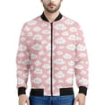 thumbnail image 2 of Chaqueta con cremallera y estampado de nubes blancas de dibujos animados para hombre, abrigo con estampado 3D de cielo para niños, chaqueta informal con cremallera, sudadera de manga larga tipo bombar, 2 of 5