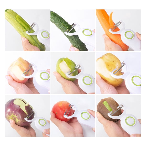 Pelador eléctrico de acero inoxidable Mini pelador eléctrico para patatas dulces tomates Ndcxsfigh Libre de BPA
