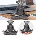 thumbnail image 1 of Estatua de mono meditando, adorno de resina, decoración para el hogar, yoga, meditación, pequeño., 1 of 6