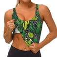 thumbnail image 4 of Lsque Cactus 1 Printed Women'S Sports Bra, Compression, Moisture Wicking, High-Impact Sports Bra For Women,Supportive sports bra-Medium, 4 of 9