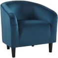 thumbnail image 4 of Yaheetech Velvet Upholstered Accent Chair for Livingroom,Pagoda Blue, 4 of 9