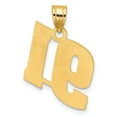 thumbnail image 3 of 14k Yellow Gold Polished Finish Block Script Design Number 91 Charm Pendant, 3 of 4