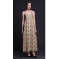 thumbnail image 3 of Bimba Floral Women Summer Printed V Neck Long Maxi Dress Holiday Resort Wear-X-Small, 3 of 6