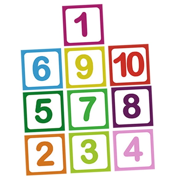 ELAYARD Multi-Colored Floor Number Stickers for , PVC Material, 10 Sheets for Kids Play and Learning