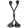 thumbnail image 2 of Candlesticks, Romantic Style Candle Holder 2 Pcs Rustic Black  For Bars For Restaurants, 2 of 8
