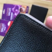 Wonder Wallet RFID Wallet Slim Unisex Card Wallet Black Leather Wallet