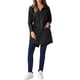 thumbnail image 2 of Abrigo Trench Windbreaker INSPIRE CHIC para mujer, chaqueta impermeable con capucha ligera, color negro, 2 of 6