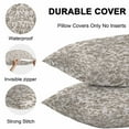 thumbnail image 4 of Waterproof Throw Pillow Covers Set of 2, 20x12 Inch Farmhouse Brown Decorative Pillowcases Outdoor Pillow Slip Cushion Covers Set for Couch Tent Vintage Flower Leaf Botanical Plant, 4 of 7