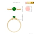 thumbnail image 4 of Angara Natural 0.45 Ct. Emerald Solitaire Ring in 14K Yellow Gold for Women (Ring Size: 9), 4 of 9