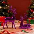 thumbnail image 4 of 2Pcs Reindeer Ornament Statues,Christmas Reindeer Plastic Sculpture Decor,Venados De Navidad Para Decoración,Standing Sitting Deer for Women Mom Gift Holiday Home Office TV Stand Shelf Wine Cabinet, 4 of 4