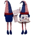 thumbnail image 5 of Northlight Stars and Stripes Patriotic Gnomes with Dangling Legs - 21.25" - Set of 2, 5 of 5