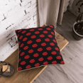 thumbnail image 5 of KLL Red Beautiful Lips Decorative Throw Pillow Covers Velvet Soft for Couch Sofa Bedroom Living Room Outdoor (No pillow core)- 18"x18", 5 of 5