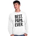 thumbnail image 4 of Best Papa Ever Fathers Day Gift Men's Big & Tall Long Sleeve Graphic Tee Brisco Brands 3X, 4 of 5