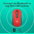 thumbnail image 4 of Logitech Signature M650 L Full Size Wireless Mouse - For Large Sized Hands, 2-Year Battery, Silent Clicks, Customizable Side Buttons, Bluetooth, Red, 4 of 10