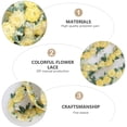 thumbnail image 3 of Shisuyan Fabric Floral Appliques Ribbon Yellow 1Pack Decoration for Weddings, 3 of 9