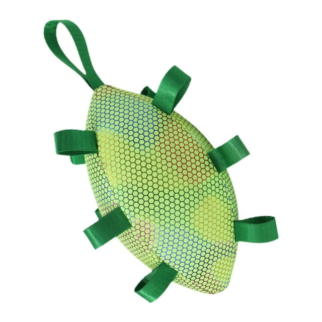 jinwen Dog Rugby Football Toy Bite Resistant Training Toy for Game Training Chasing Green Luminous
